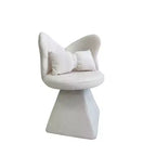 Chaise de Coiffeuse Élégante avec Dossier Papillon Chaise Moderne pour Chambre Tabouret de Maquillage Pivotant Fauteuil d'Appoint