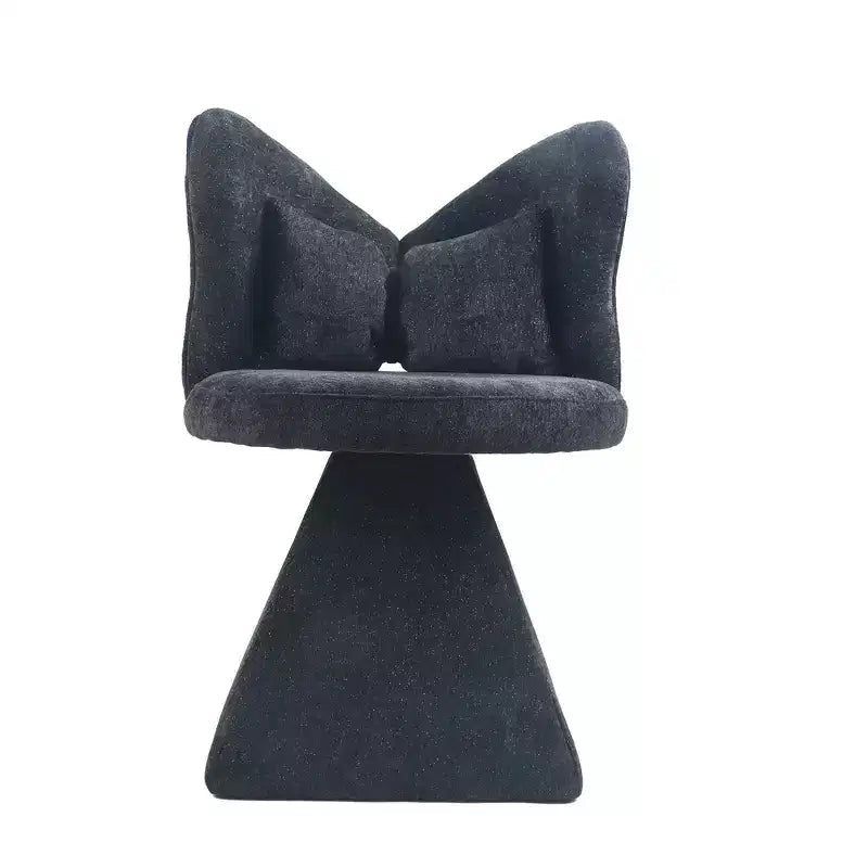 Chaise de Coiffeuse Élégante avec Dossier Papillon Chaise Moderne pour Chambre Tabouret de Maquillage Pivotant Fauteuil d'Appoint