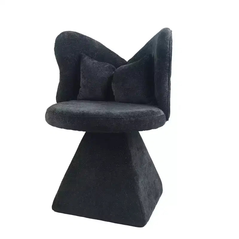 Chaise de Coiffeuse Élégante avec Dossier Papillon Chaise Moderne pour Chambre Tabouret de Maquillage Pivotant Fauteuil d'Appoint