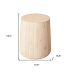 Table d'appoint ronde en bois massif naturel de 18 pouces