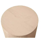Table d'appoint ronde en bois massif naturel de 18 pouces