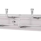 Étagère coulissante de 12 pouces pour l'organisation de ceintures, cravates et foulards, en chrome