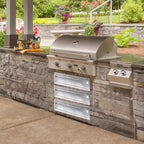Tiroir de cuisine extérieure 24", tiroir simple encastré en acier inoxydable 304 pour îlot de barbecue, tiroir de rangement pour station de grillades de cuisine extérieure